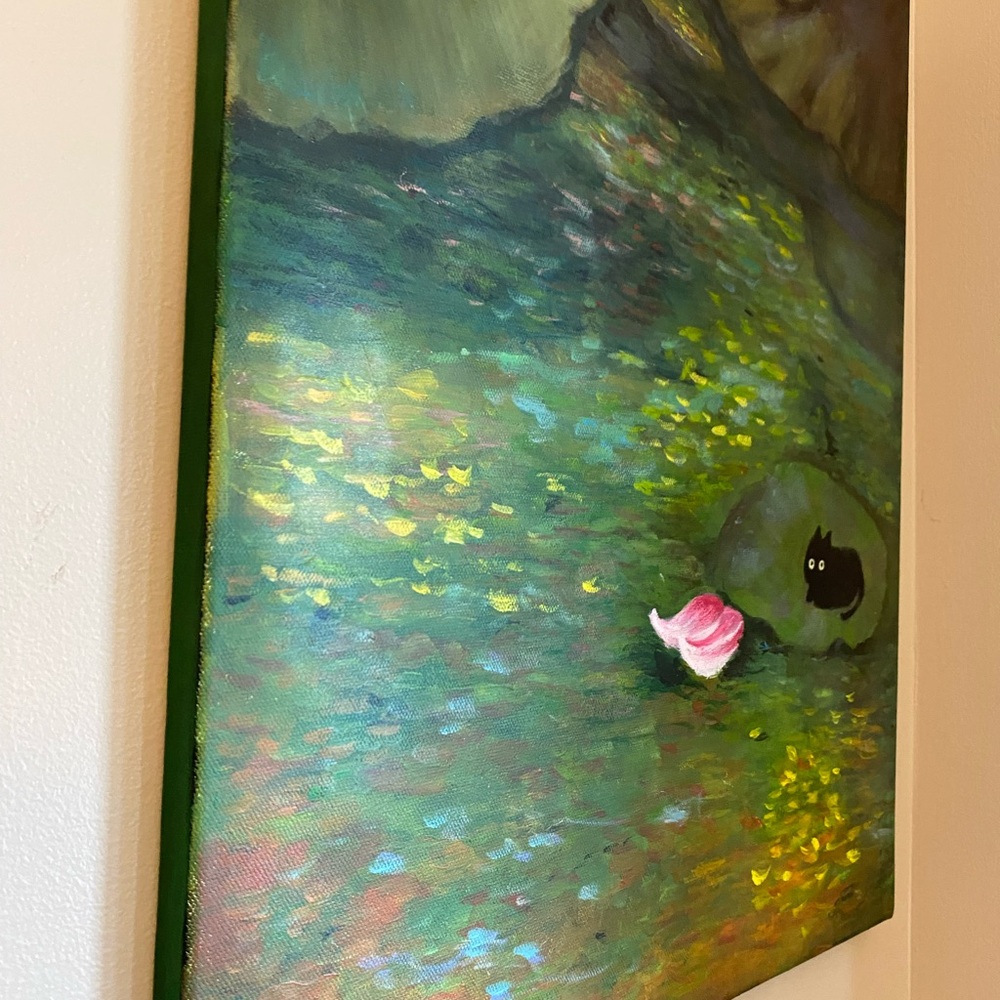 Original hand painted Lilly pond   Painting - Picture 4 of 4